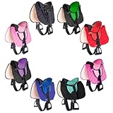 PFIFF 103106 Sattelset für Shettys oder Holzpferde, Komplettset, Kindersattel, Lila