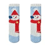 Gemütliche Weihnachtssocken für verschneite Tage 2025 Herbst Winter Weihnachten Weben Plüsch Warm Coral Plüsch Home Socks Shape Fx9bp, hellblau, Einheitsgröße