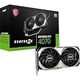 MSI GeForce RTX 4070 Ventus 2X 12G OC Grafikkarte - NVIDIA RTX 4070 GPU, 12GB GDDR6X (21Gbits / 192 bit), PCIe 4.0-2X TORX Fan 4.0 - HDMI 2.1a, DisplayPort 1.4a