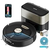 Cecotec Staubsaugerroboter mit Lasernavigation Conga Y100 X-Treme. Saugdruck von 20000kPa, Deckt bis zu 220 m² ab, Spezielle Silikonbürste für Haustieren, Selbstentleerungsstation mit Staubbeutel