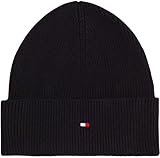 Tommy Hilfiger Essential Flag Beanie Beanie-Mütze Damen, Schwarz (Black), OS