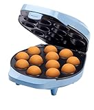 Bestron Waffeleisen für Cake-Pop's im Retro Design, Cake-Pop-Maker inkl. Cake-Pop-Butler, Gabel & 12 Cake-Pop-Sticks, mit Antihaftbeschichtung, 700 W, Farbe: Blau