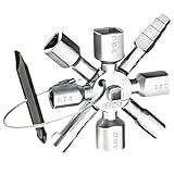 Zehn In Einem UniversalschlüSsel, SchaltschrankschlüSsel, VierkantschlüSsel, Rettungsdienst ZubehöR, FüR GäNgige SchließSysteme, 10 Profile, 2 Kreuze, 1 SchlüSsel, UniversalschlüSsel, KreuzschlüSsel