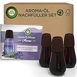 Air Wick Aroma-Öl – Vorteilspack – Nachfüllern mit ätherischen Ölen – Raumduft Entspannender Lavendel – 3 x 20 ml