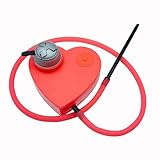 RMAN® 20cm Shisha Set Acryl Klein Hookah Mini Herzförmig Wasserpfeife Komplett Schlauch mit Mundstück Shisha To Go Paket Rot