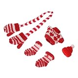Generisch 1 Satz Puppenkleidung Schuhe Mütze Ärmel Socken Zubehör Fäustlinge Puppenaugen Kinderkommode Kleidung Für Puppen Miniatur-Outfit Kompakte Puppenhüte Bezauberndes Puppenkostüm Garn