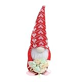 TianWlio Blumen Puppen Liebe Holding Mann Hochzeit Gesichtslose Requisiten Puppe Dekoration Zwerg Wohnkultur Garten Pflanzen Plastik (A, One Size)