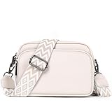 TAN.TOMI Umhängetasche Damen, Echtes Leder Klein Crossbody Bag Damen Handytasche zum Umhängen, Moderne Handtasche Taschen mit Breitem Schultergurt, Tasche Damen Tägliches Arbeiten, Einkaufen, Reisen.