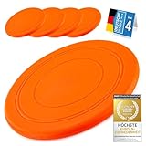 all Pets United® Hunde Frisbee Wurfscheibe Hunde-Spielzeug; Agility Trainingszubehör; Wurfspielzeug aus flexiblem Kautschuk für extra viel Spiel, Spaß und Sicherheit (4 Stück)