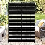 Towallmark Sichtschutzwand Metall freistehend, 183 x 119 cm, Dekorativer Sichtschutz für Garten, Terrasse & Balkon, Outdoor Paravent Trennwand