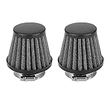 ETOPARS 2 X Schwarz Motorrad Luftfilter Universeller Motorrad Lufteinlassfilter Kit 52mm 53mm 54mm Auto Ansaugluftfilter Luftfilterinduktion Vergaser Offroad