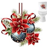 Blumen-Toilettendeckel-Aufkleber – Blumen Badezimmer WC-Sitz Wandaufkleber | Weihnachten Fenster Glas Wandaufkleber für Badezimmer Toilette Dekoration