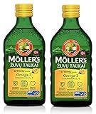 Möller's Omega-3 Lebertran Zitrone, Öl (250ml) - 2-Pack