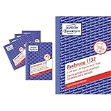 AVERY Zweckform 1722-5 Lieferschein (A6, 2x40 Blatt, selbstdurchschreibend mit farbigem Durchschlag) 5er Pack, weiß/gelb & 1732 Rechnung (A6, 2x40 Blatt) weiß/gelb