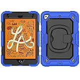 Tablet PC Taschen Hüllen Sleeves Robuste stoßfeste TPU-Hülle Compatible with iPad Mini 4/Mini 5 (2015/2019) 7,9-Zoll-Kinderhülle, 360 Grad drehbarer Griff, Ständerhalterung mit Displayschutzfolie + Sc