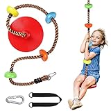 Kletterschaukel Kletterseil für Kinder, 2 Meter bis 200 KG Klettergerüst, Tellerschaukel Outdoor und Indoor Spielplatz Garten Multifunktions Kinderschaukel