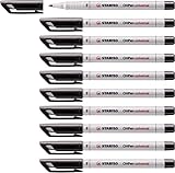 STABILO Folienstift OHPen universal - wasserlöslich fein - 10er Pack - schwarz
