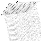 COMLIFE Duschkopf Regendusche, Regendusche 8 Zoll Brausekopf aus Edelstahl 304, Duschkopf mit 100 Anti-Kalk Düsen, Duschkopf Regendusche 20×20cm