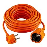 REV Verlängerungskabel - Verlängerung mit Winkelstecker 10m, 3680W - orange