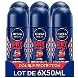 NIVEA MEN Dry Impact Anti-Transpirant Deo (6er Pack (6 x 50 ml), Deo Ball für Herren ohne Alkohol, Antitranspirant Schutz 72H