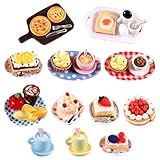 40 StückeMiniatur Ess- und Trinkutensilien, Spielgeschirr, Küchenspielzeug für Miniküche, Mini Teeparty, DIY Mikrolandschaft