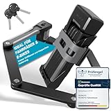 TECHCYC Fahrradschloss, Faltschloss Fahrrad 86 cm mit 3 Schlüsseln, Diebstahlsicher, Robustes Fahrradschlösser aus gehärtetem Carbonstahl, Fahrradschloss hohe Sicherheit inkl. Halterung (86cm)