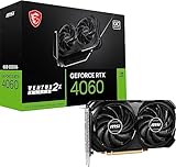 MSI Gaming GeForce RTX 4060 Grafikkarte, 8 GB GDRR6, 128-Bit, HDMI/DP, NVLink, mit Torx 4.0 Lüfter, Grafikkarte mit Ada Lovelace Architektur (RTX 4060 Ventus 2X Farbe Schwarz 8G OC)