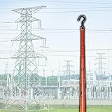 Hochspannungs-Messstab Hochspannungsmessstab Mit Tragetasche, Tragbarer Höhenmessstab, Glasfaser-Stangenmessung Für Telekommunikationsarbeiter/Leitungsmonteure(Orange,6m/19.7ft)