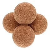 TOBBOMEY 4 Stück Tischkorkbälle Mini Kickertisch Khaki Kleine Kork Kickerbälle Aus Holz Verschleißfeste Holzkugeln