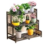 Metall-Pflanzenständer für drinnen und draußen, Blumentopf-Display, robuster Pflanzenhalter für Wohnzimmer, Terrasse, Balkon, hoher und stabiler Ständer