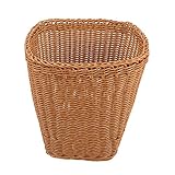 KITANDOVE Schlafzimmer Gewebter Mülleimer Geflochtene Körbe Papierkorb Rattan-mülleimer Gewebte Mülltonne Abfallkorb Körbe Aus Seegras Aufbewahrung Von Kleinigkeiten Coffee Plastik