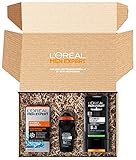 L'Oréal Men Expert Geschenkset für Männer mit Gesichtspflege, 5-in-1 Deodorant und XL 5-in-1 Duschgel, Bestseller Box Set mit Hydra Energy Anti-Glanz Gel, Carbon Clean Deoroller und Bodywash, 3-teilig