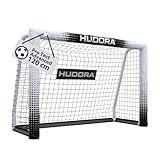 HUDORA Fußballtor Pro Tect Advanced – Outdoor Fußballtor mit Netz und wetterfester Ummantelung für Kinder/Erwachsene – Einfacher Aufbau im Garten – Hochwertige Torwand mit Reiß- und Klettverschlüssen