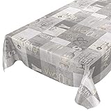 ANRO Wachstuchtischdecke Wachstuch Wachstischdecke Tischdecke abwaschbar Industry Modern Used Look Industrie 160x140cm