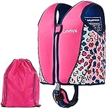 Limmys Premium Neopren Schwimmweste - Ideale Schwimmhilfe für Mädchen - Extra Kordelzugtasche inklusive (Mittel)