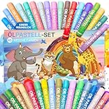 Sabbatbox Ölpastellkreide, 48er Set im kinderfreundlichen Design, cremige & weiche Farben, leicht zu mischen, perfekt für Kinder, Schule, Kunstprojekte und Hobbymaler, schadstofffreie Farben