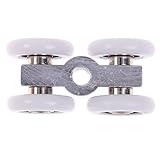 Duschkabine Rollen 1Pair Sliding Door Rollers 4 Wheels Hanging Home Door Accessories Hardware DuschtüRrollen