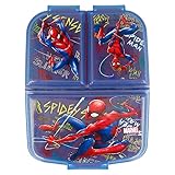 Spiderman (Marvel) 3 Fächer Kinder Sandwich Box - Snack Box - Dekorierte Lunch Box