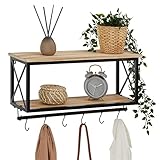 Wandgarderobe ARMANDO Garderobenleiste Hängegarderobe schwarz lackiert im Industrial Design