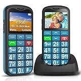 ukuu Mobiltelefon für ältere Menschen mit SOS-Taste und Ladestation, große Tasten, hohe Lautstärke, USB-C-Akku, 1000 mAh, großes Display, 4,6 cm (1,8 Zoll), einfach zu bedienen für ältere Menschen,