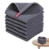 Geschirrtücher zum Geschirrspülen – 6 Stück Geschirrtücher | Baumwoll-Geschirrtücher | Mehrzweck-Küchenhandtuch-Set | Küchenwaschlappen für Küchenutensilien | Geschirrtücher aus reiner Baumwolle |