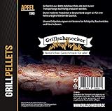 Grillschmecker Grillpellets Apfel - Holzpellets aus 100% Apfelholz für Pelletsgrill, Räucherboxen und Smoker - 15 kg Sack