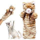 Mxshc Katzen Wrestling Handpuppe,Sanfte Katzen Handpuppe Für Indoor Beschäftigungsspiel | für sensorische Stimulation von Haustierkätzchen zur geistigen Anregung Langeweilelinderung