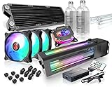 Raijintek Scylla Pro CA360 Wasserkühlungs-Set, Water Cooling Kit, All-in-one Liquid CPU Cooler Kit, Lüftern und Pumpe mit AGB, Fernsteuerung