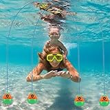 AHEJIOO 2 Stück 2.5m Tauchringe Für Kinder, Pool Spielzeug Kinder, Tauchspielzeug, Poolspielzeuge, Pool Zubehör Spaß, Für Unterwasserspiel Und Tauchtraining