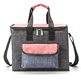 Gogogoal Große Kühltasche isoliert Picknicktasche wasserdicht faltbar modern für Camping Strand Ausflüge Grillen 20L