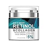 Fortschrittlich Retinol Creme Gesicht,Feuchtigkeitscreme Kollagen Creme Für Gesicht mit 5% Hyaluronsäure,Anti Falten Reduzierung Feiner Linien, Lifting und Straffungscreme 50 ml