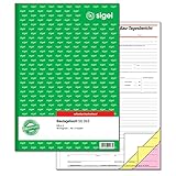 SIGEL SD063 Bautagebuch A4, 3x40 Blatt, selbstdurchschreibend, mikroperforiert, mit Abheftlochung, aus nachhaltigem Papier