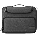 MoKo 9-11' Tablet Tasche, Einziehbar Griff Schutztasche für iPad Pro 11 M2 2022-2018, iPad 10. 10,9 2022, iPad air 5 10,9' 2022, iPad 9/8/7 Gen 10,2, Galaxy Tab S9 11' 2023, Tab S8 11', Schwarz+Grau
