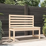 Bulliing Gartenbank Wetterfest 109 cm Massivholz Kiefer Gartenbank Holz Gartenbank Mit Lehne Garten-Eckbank